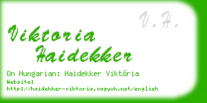 viktoria haidekker business card